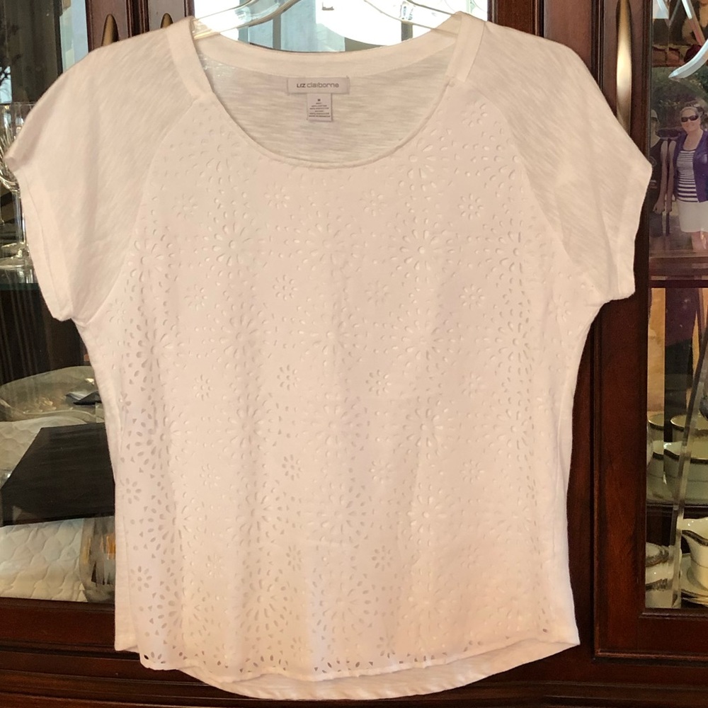 EUC Liz Claiborne Top with Laser Cut Sheath